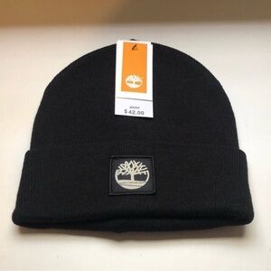 New Timberland Hat Women’s Black Knit Cuffed Beanie Hat Casual Outdoors Classic